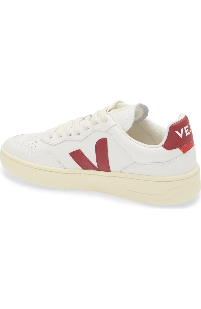 Veja V-90 Leather Sneaker, Alternate, color, Extra-White Marsala