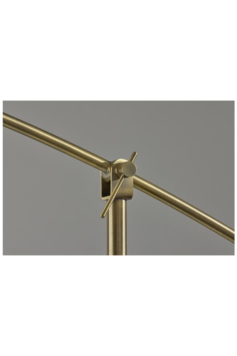 Leroy Arc Floor Lamp, Alternate, color, BLACK/ ANTIQUE BRASS