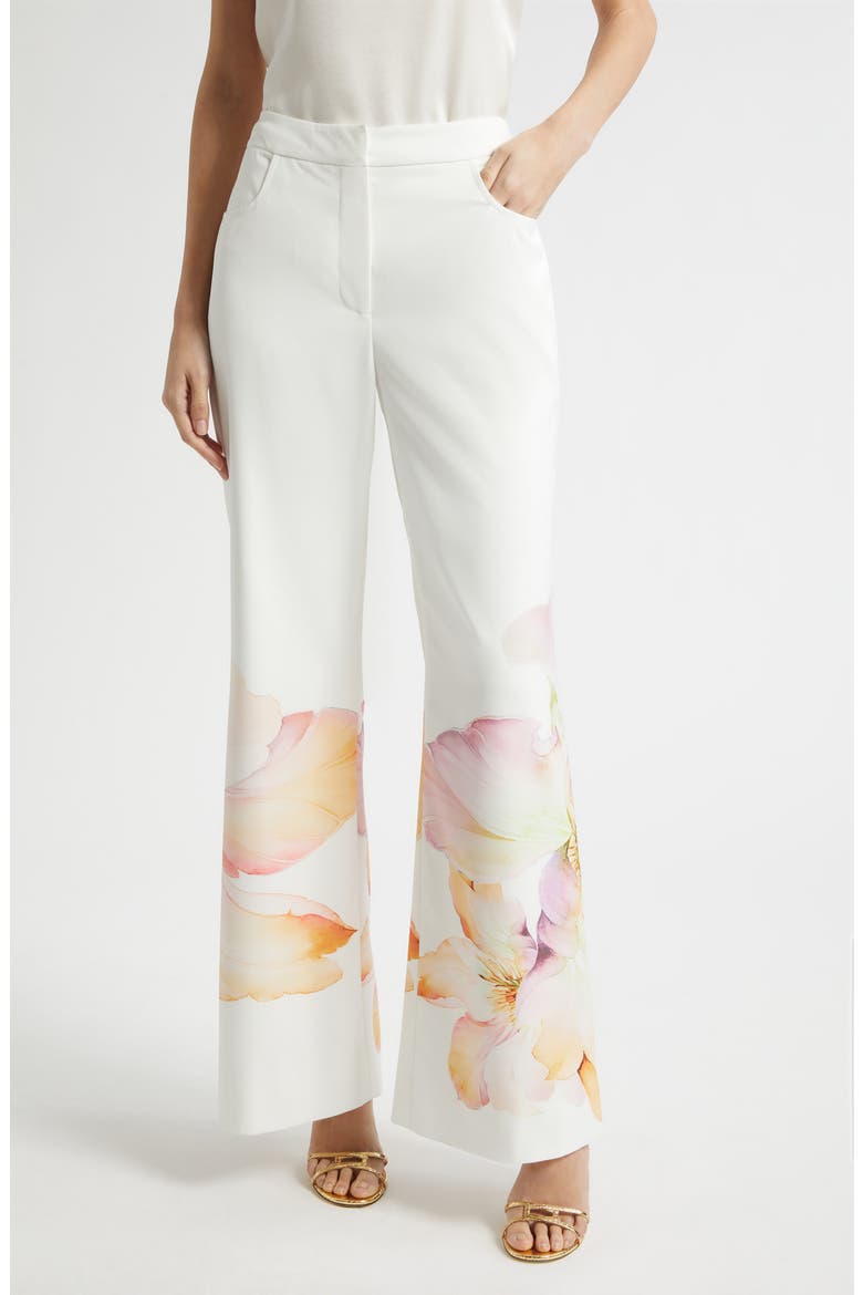Gaia Flare Pants, Main, color, WATERCOLOR FLORAL