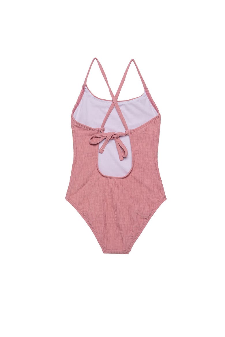 Neapolitan Textured Criss Cross Back Adjustable One Piece, Alternate, color, Pink