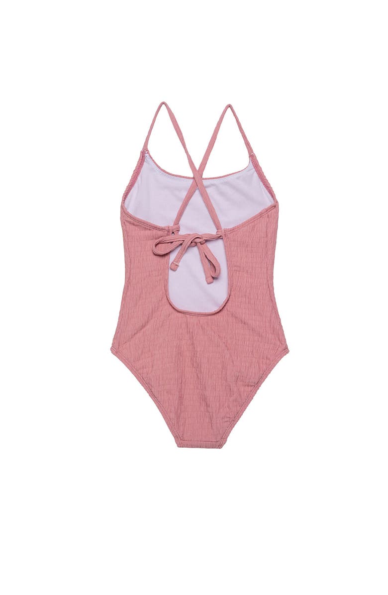Gottex Kids Neapolitan Textured Criss Cross Back Adjustable One Piece, Alternate, color, Pink