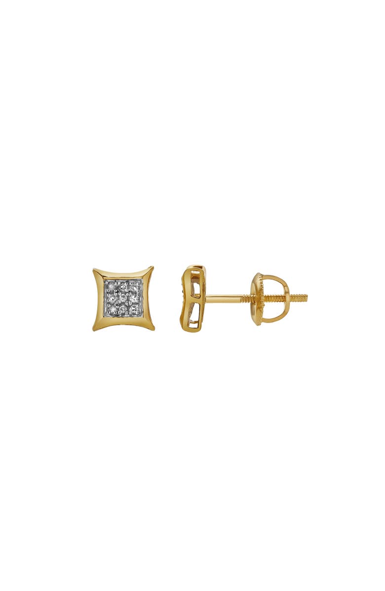 LuvMyJewelry Sabedoria 10K Yellow Gold Diamond Unisex Earrings - 0.06 Cts, Alternate, color, 10K Yellow Gold