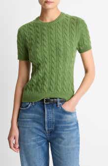 Cable Short Sleeve Sweater