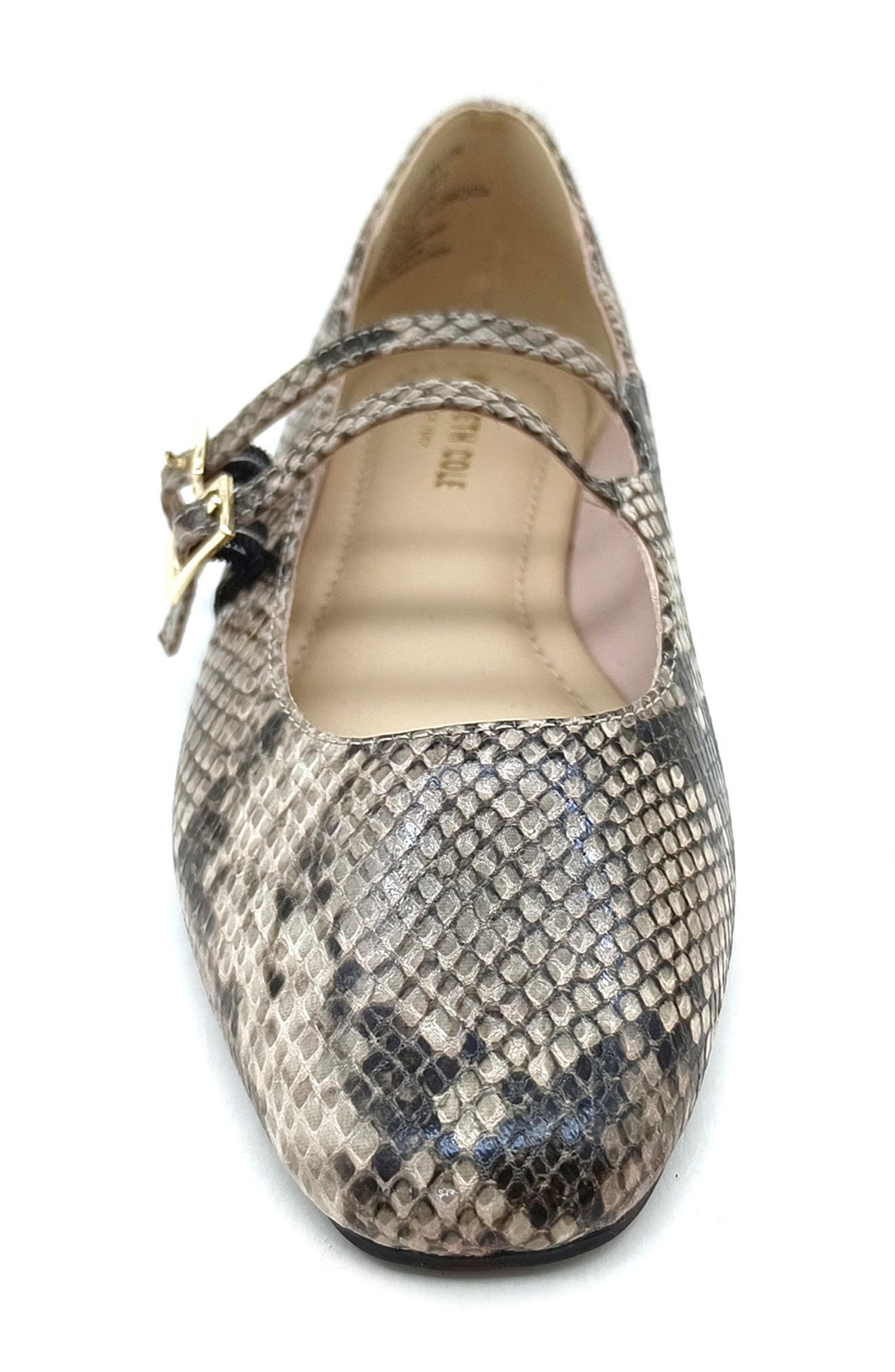 Kenneth Cole Mackenzie Mary Jane Flat, Alternate, color, Taupe Snake