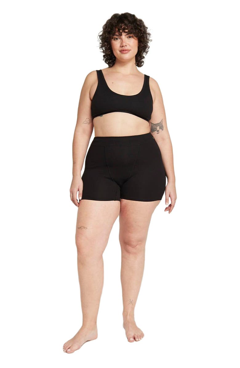 Nudea The Organic Cotton Boyfriend Boxer, Main, color, Black