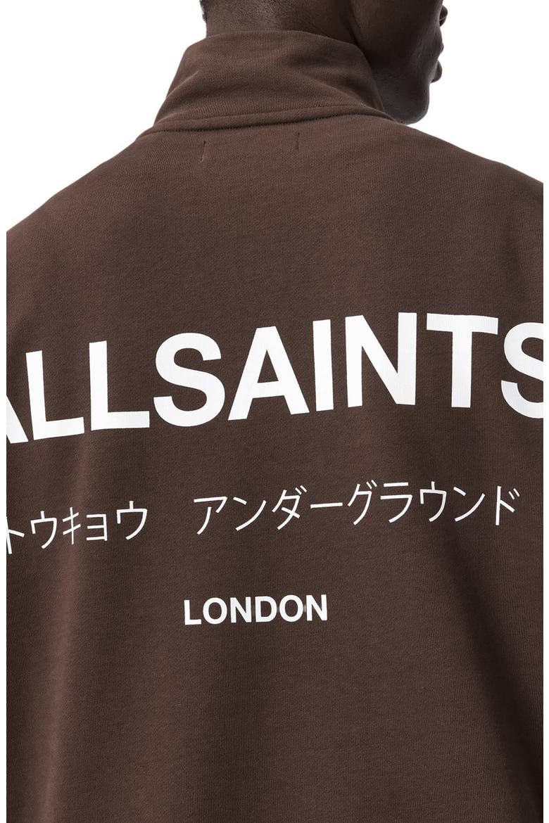Underground Oversize Half Zip Pullover, Alternate, color, BITTER BROWN