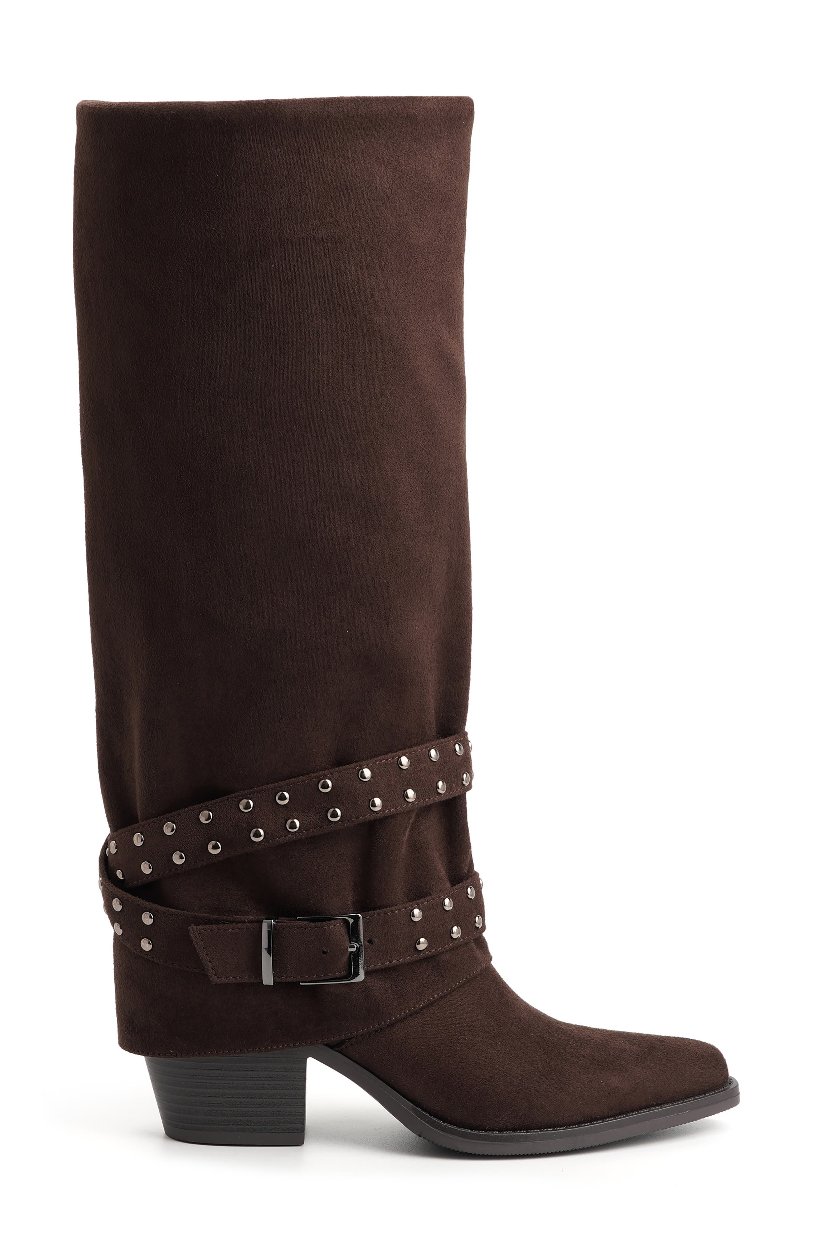 Bradley Faux Leather Tall Boot, Alternate, color, BROWN