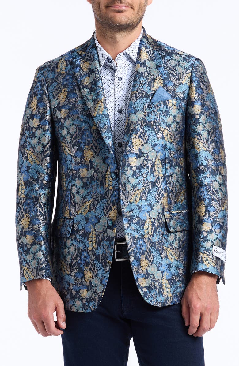 Robert Graham Radford Tailored Fit Floral Jacquard Sport Coat, Main, color, Multi