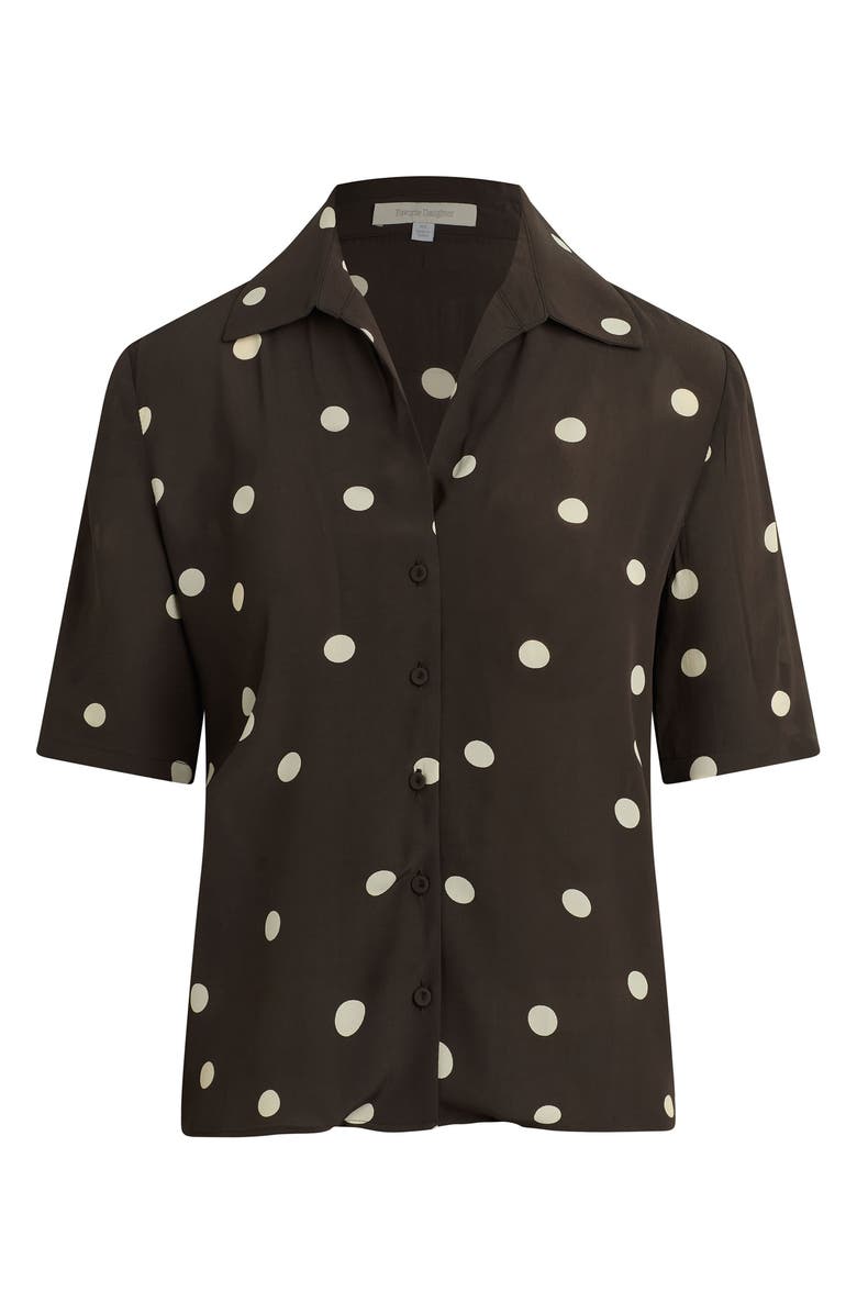 Favorite Daughter Sunny Polka Dot Button-Up Shirt, Alternate, color, Espresso Polka Dot