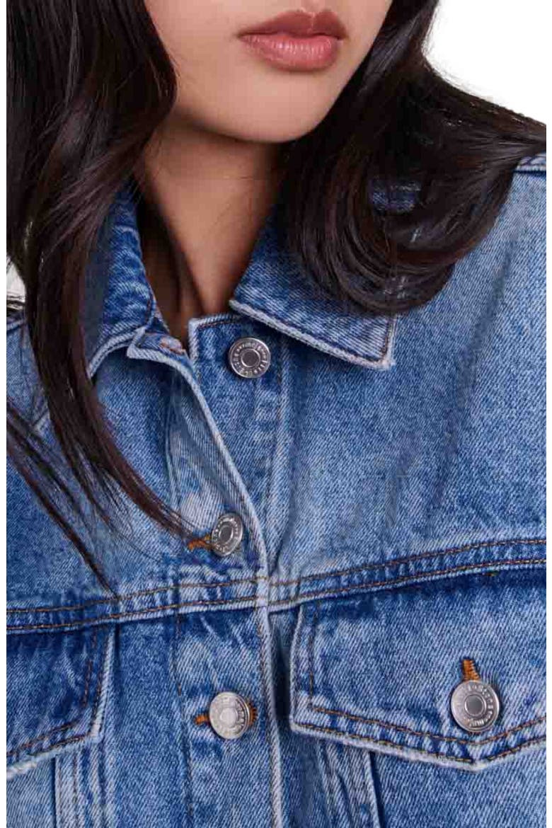 Embroidered denim jacket, Alternate, color, Blue