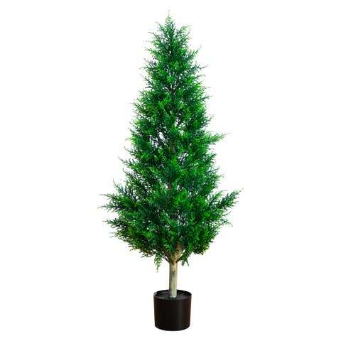 4-ft UV Resistant Artificial Cypress Tower Tree (Indoor/Outdoor)