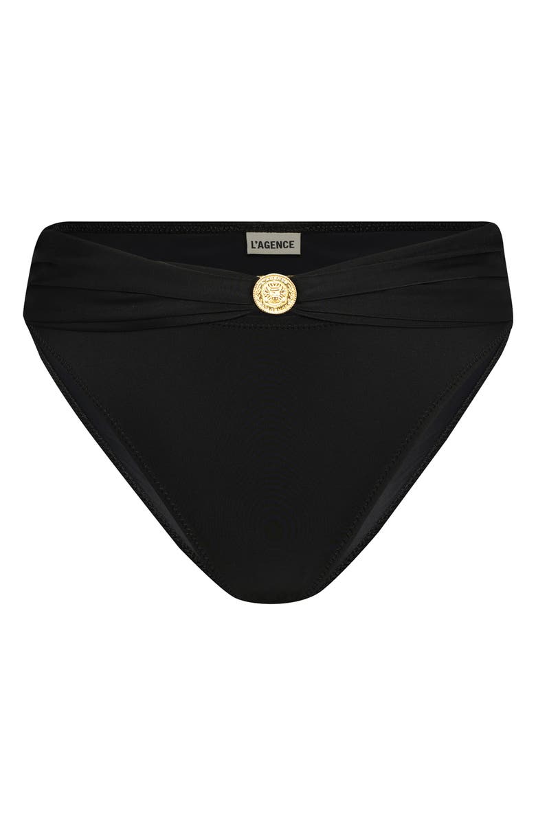 L'AGENCE Mya Classic Bikini Bottoms, Alternate, color, Black