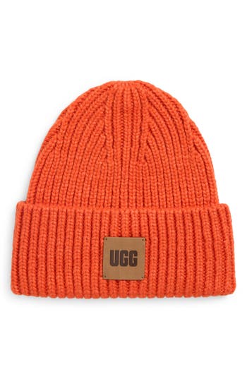 Ugg ® Chunky Rib Beanie In Orange