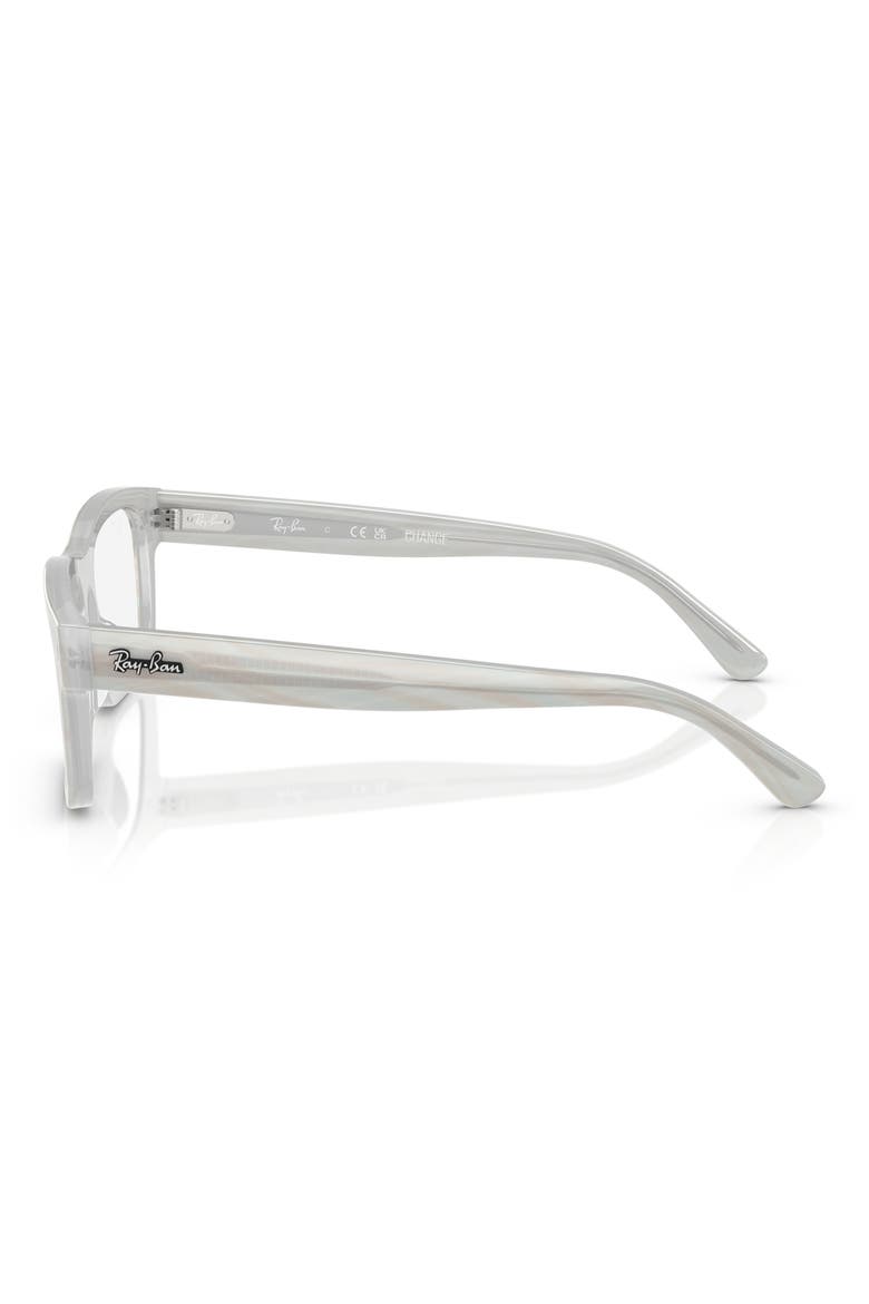 RB5435 54mm Rectangle Optical Glasses, Alternate, color, LIGHT BLUE
