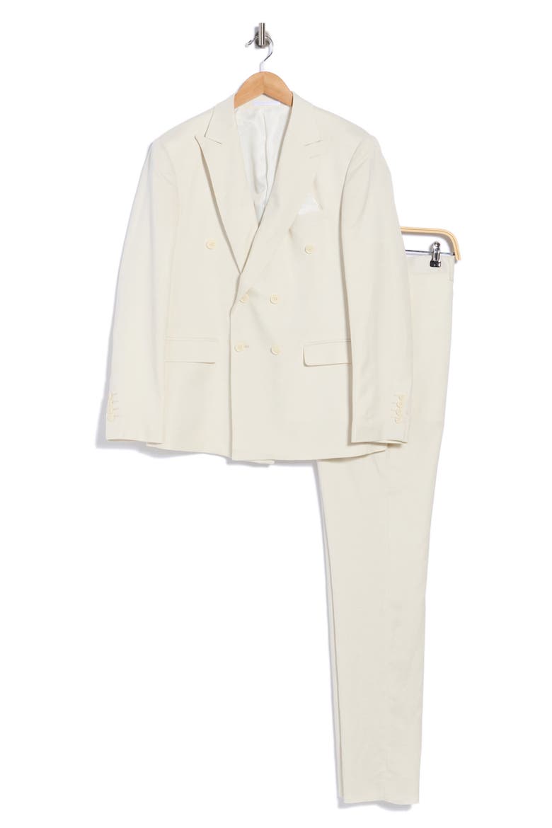 Double Breasted Two Piece Suit, Alternate, color, IVORY
