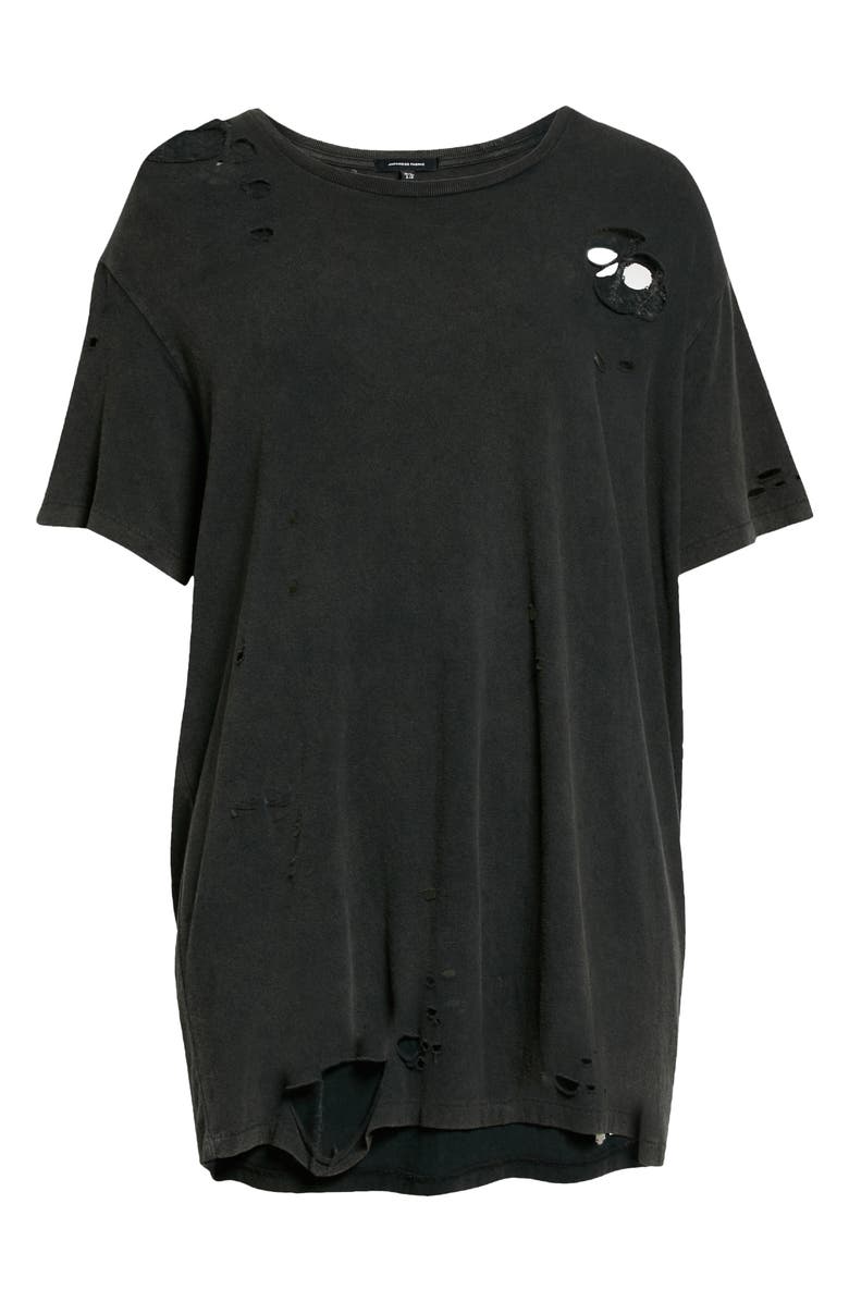 R13 Destroyed Boy Stretch Cotton T-Shirt, Alternate, color,