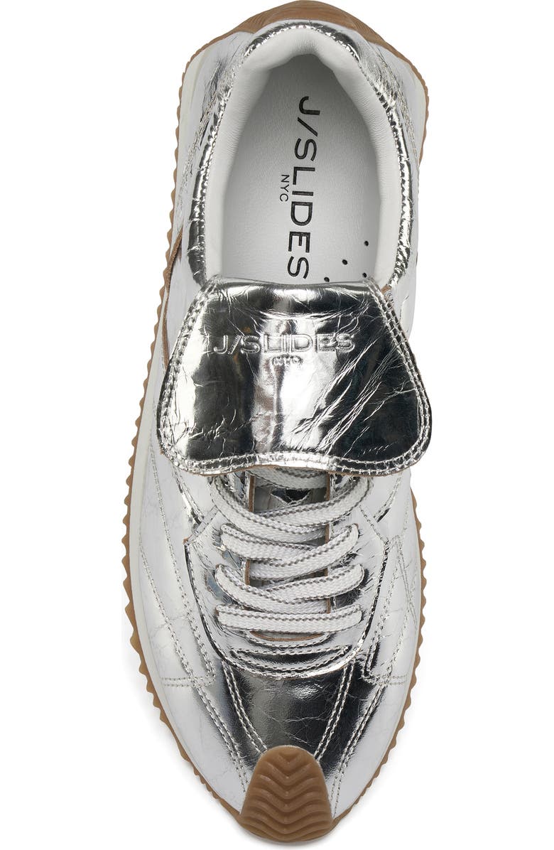 JSlides Lottie Genuine Shearling Sneaker, Alternate, color, Silver