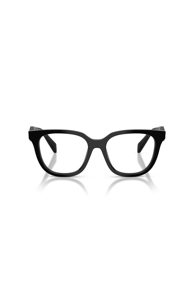 Prada 51mm Butterfly optical glasses, Alternate, color, Black