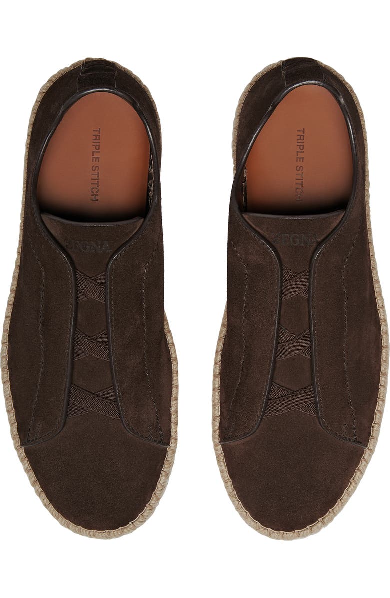 ZEGNA Triple Stitch Espadrille Slip-On Sneaker, Alternate, color,