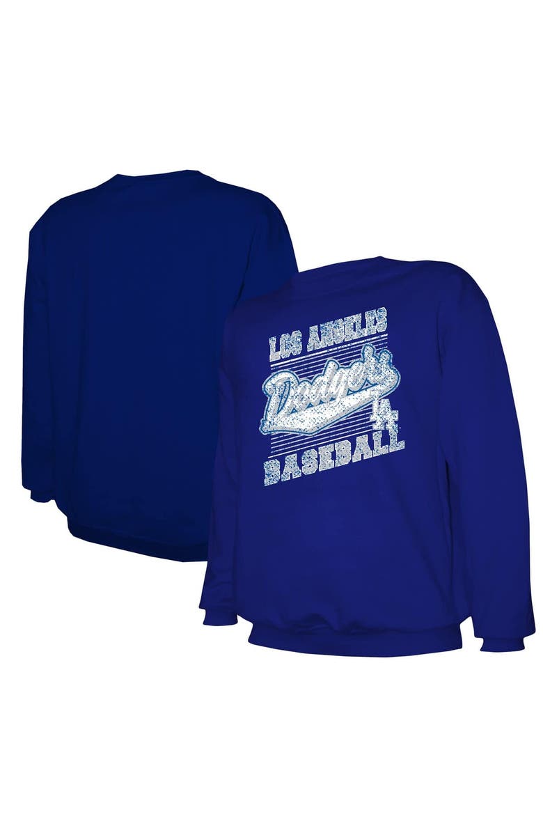 STITCHES Men's Stitches Navy Los Angeles Dodgers Pullover Sweatshirt, Main, color, Navy
