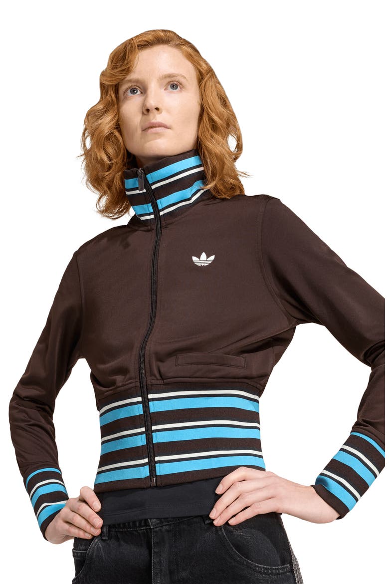 Vintage Track Jacket, Alternate, color, AURORA COFFEE/