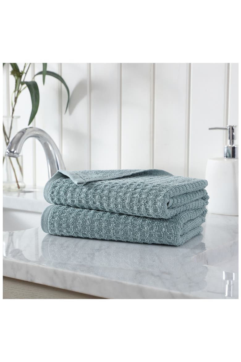 Northern Pacific Set of 2 Hand Towels, Alternate, color, LIGHT PASTEL BLUE