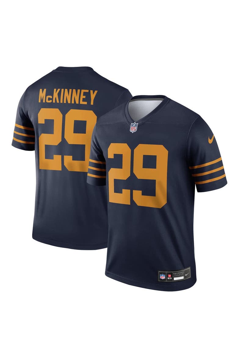 Men's Nike Xavier McKinney Navy Green Bay Packers The 1923 Classic Legend Player Dri-FIT Top, Alternate, color, Navy
