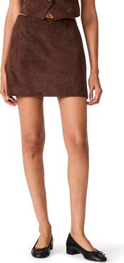 Steve Madden Cindi Faux Suede Miniskirt