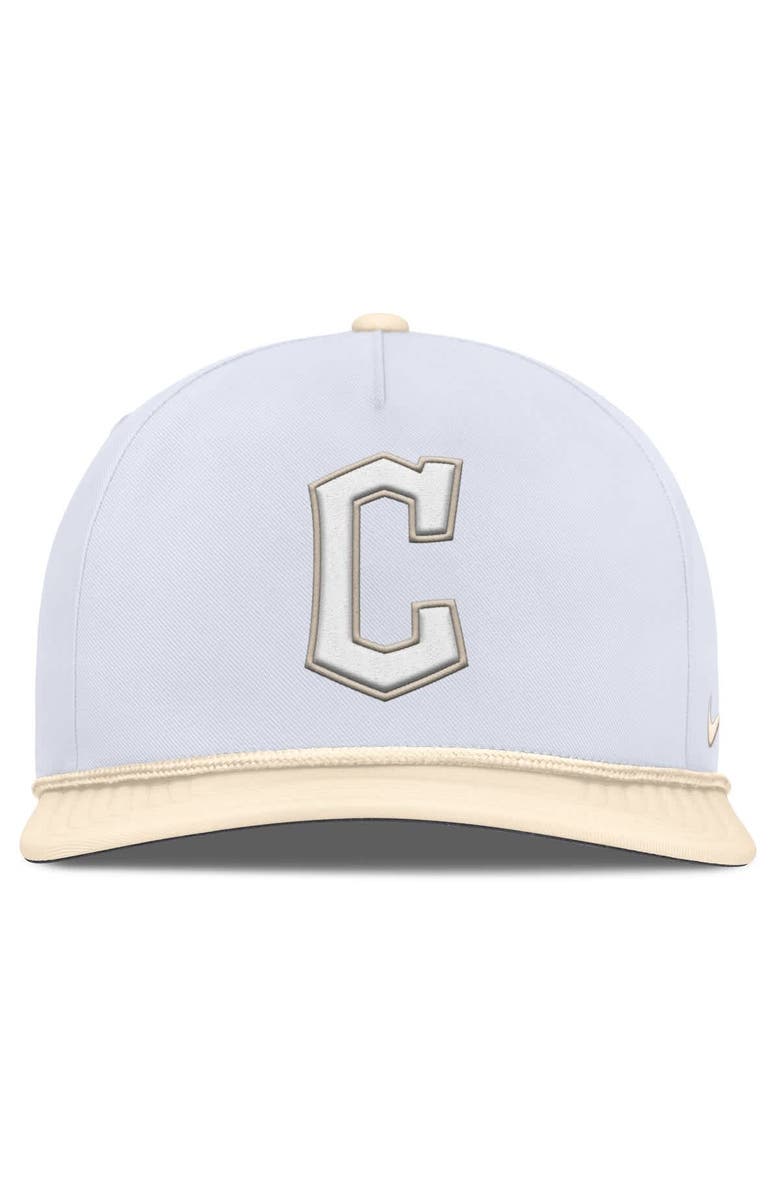 Nike Men's Nike White/Cream Cleveland Guardians Pro Performance Snapback Hat, Alternate, color,