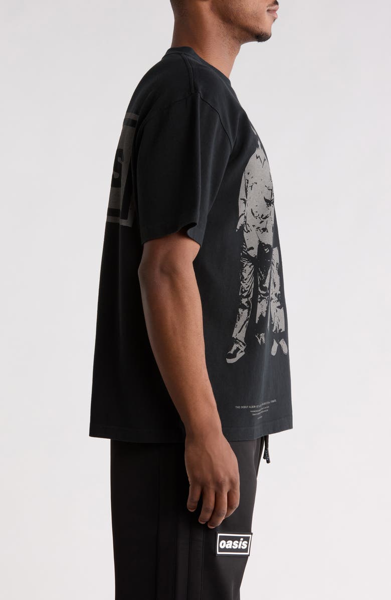 PLEASURES x Oasis Definitely Heavyweight Graphic Cotton T-Shirt, Alternate, color, Faded Black