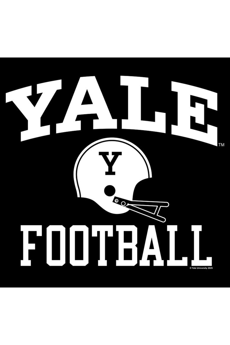 Men's Yale University Football Helmet Logo  Graphic T-Shirt, Alternate, color, Black