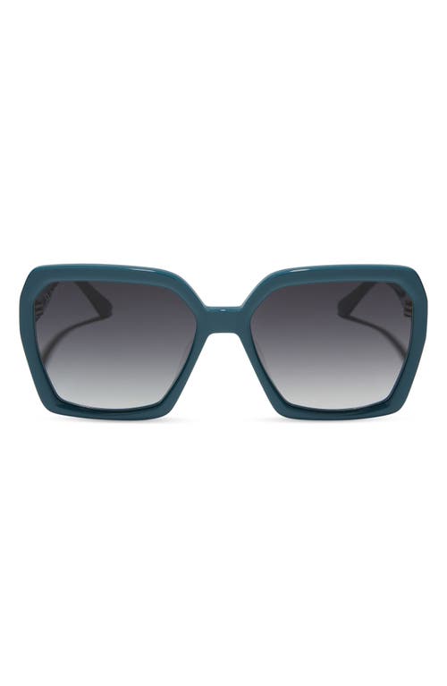 DIFF Sloane 57mm Gradient Square Sunglasses in Grey Gradient 