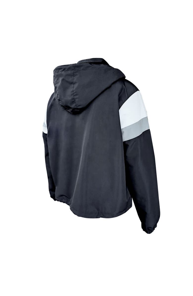 PROFILE Women's Profile Black New York Yankees Plus Size Anorak Hoodie Quarter-Zip Pullover, Alternate, color, Black