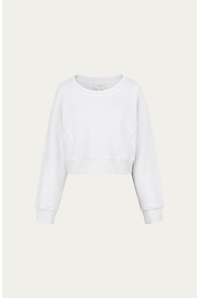 Hemp Essentials Fleece Cropped Sweater, Alternate, color, white