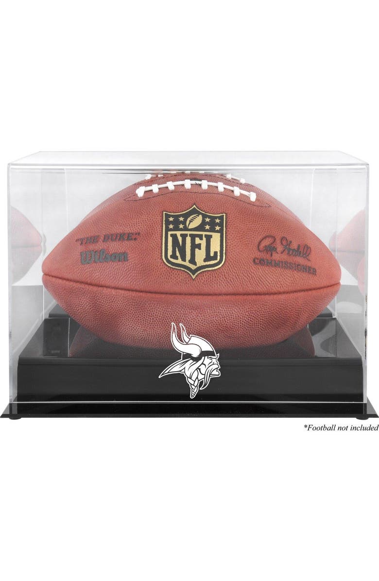 FANATICS AUTHENTIC Minnesota Vikings (2013-Present) Black Base Football Display Case with Mirror Back, Main, color, 