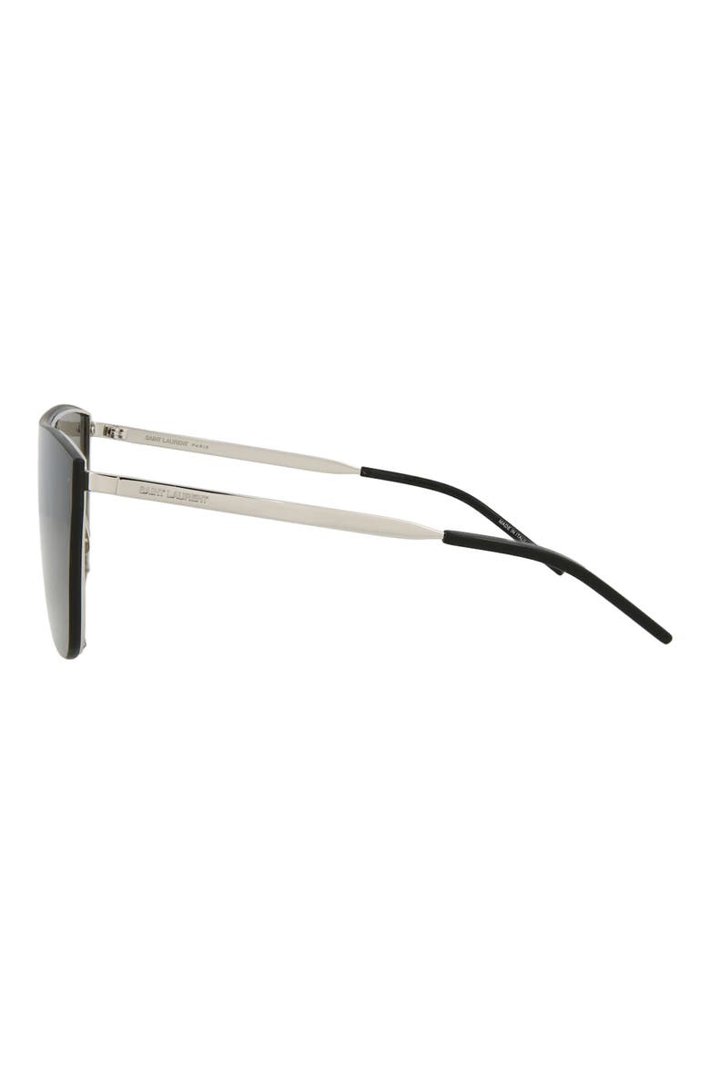 99mm Shield Sunglasses, Alternate, color, SILVER SILVER GREY