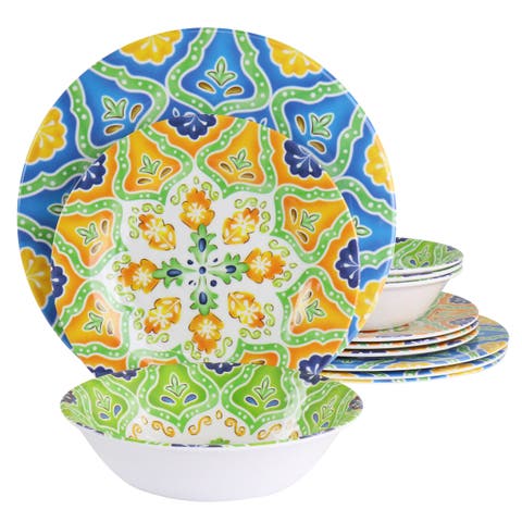 Stapanya 12 Piece Melamine Dinnerware Set