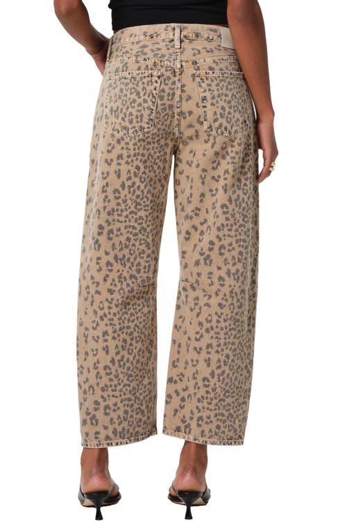 Citizens Of Humanity Relaxed Barrel Leg Silhouette Jeans In Natural Cheetah In Nat Cheetah (cheetah Print)