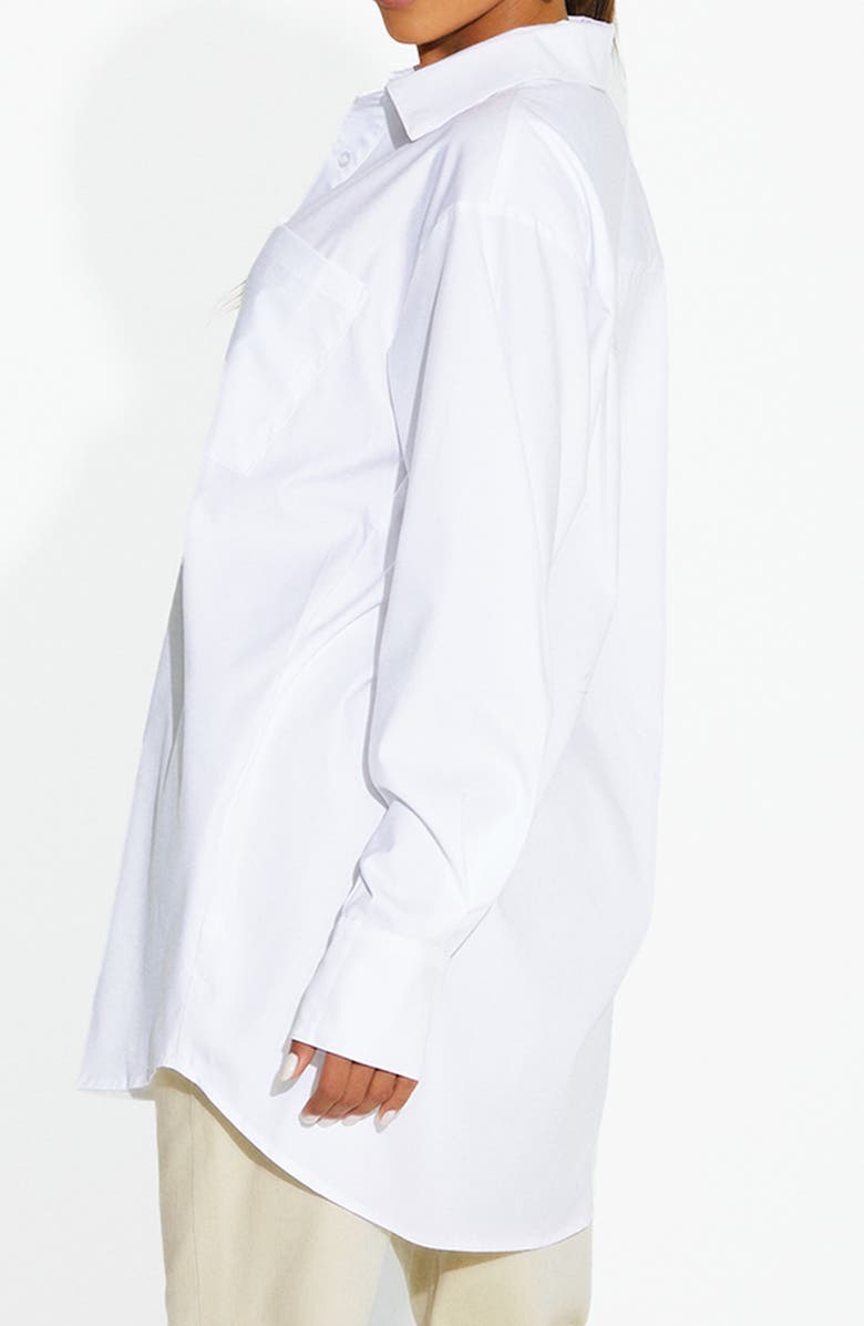 Naked Wardrobe Oversize Button-Up Shirt, Alternate, color, 