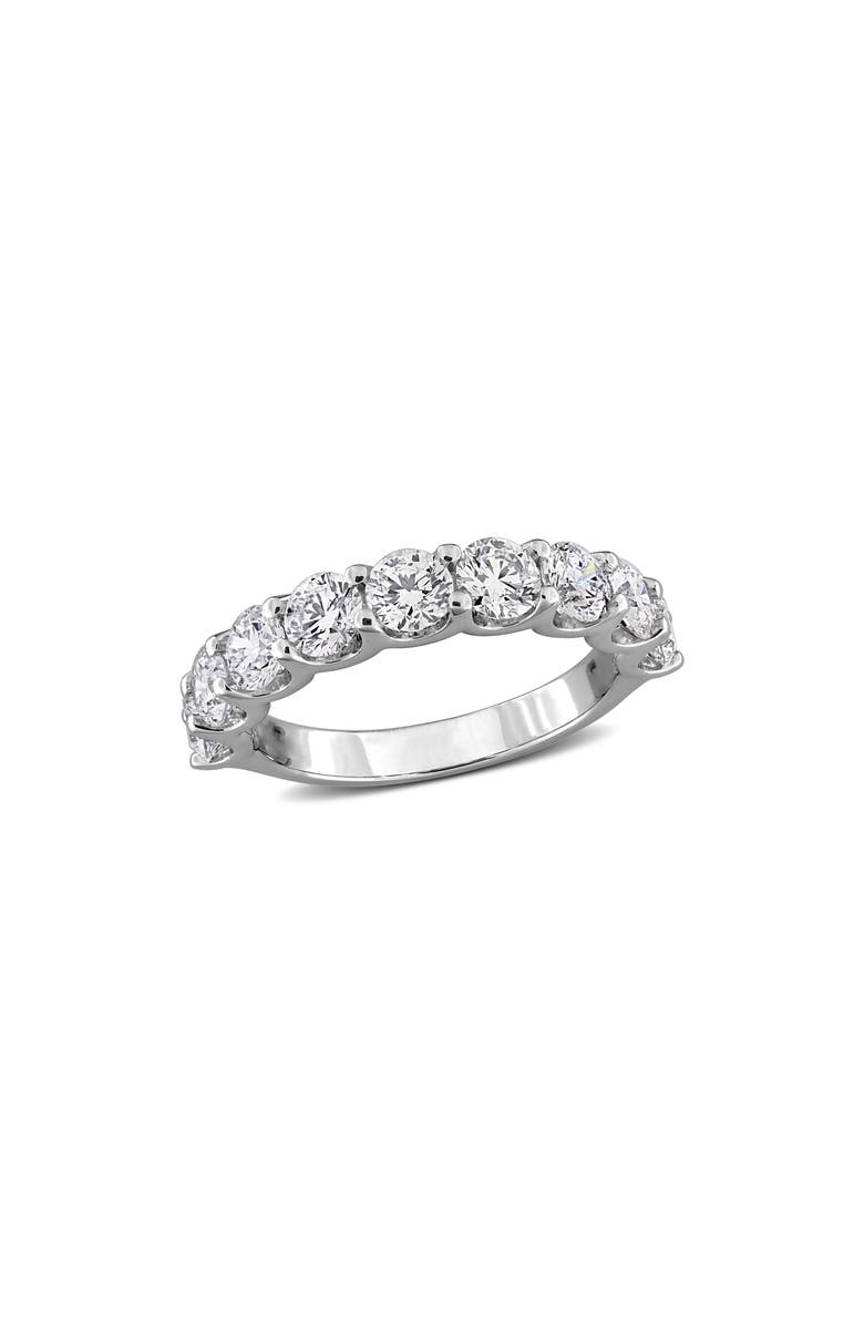 Created Forever Sterling Silver Lab Grown Diamond Anniversary Band Ring, Main, color, White