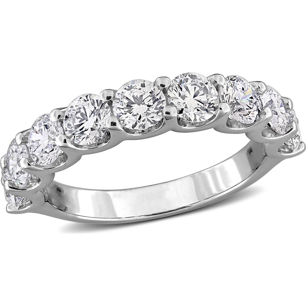 Created Forever Sterling Silver Lab Grown Diamond Anniversary Band Ring In Silver