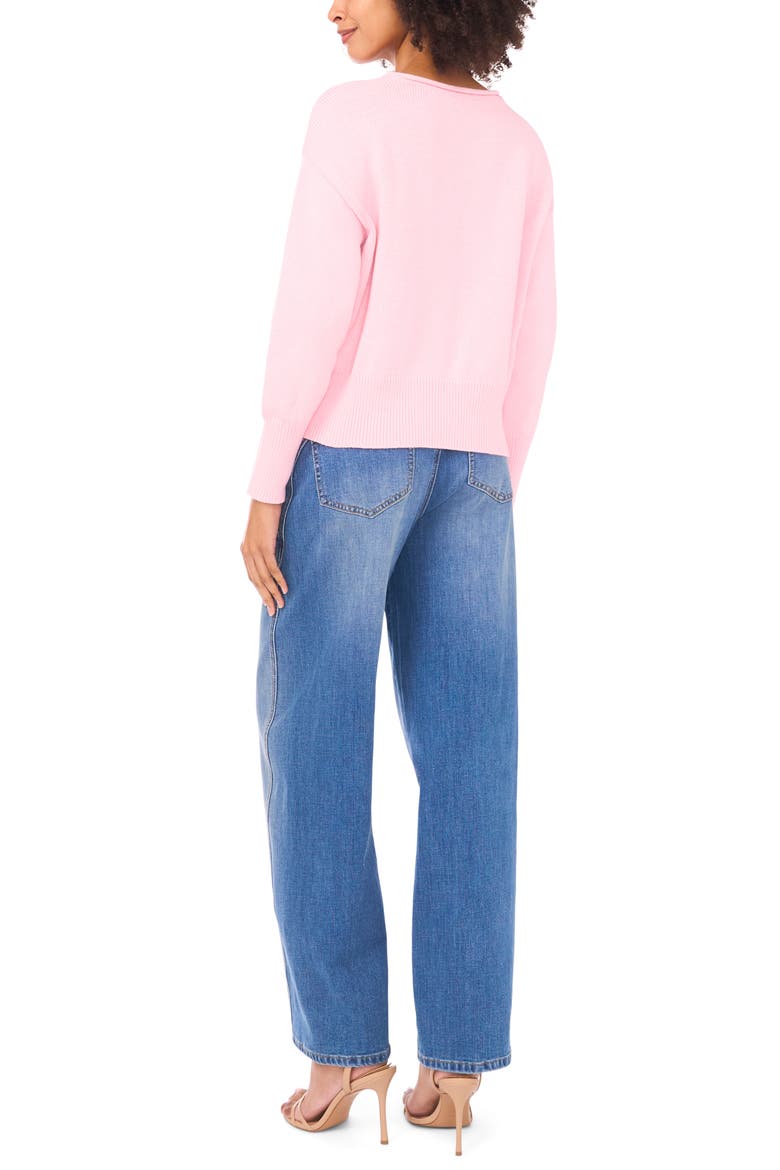 Roll Neck Sweater, Alternate, color, PRECIOUS PINK