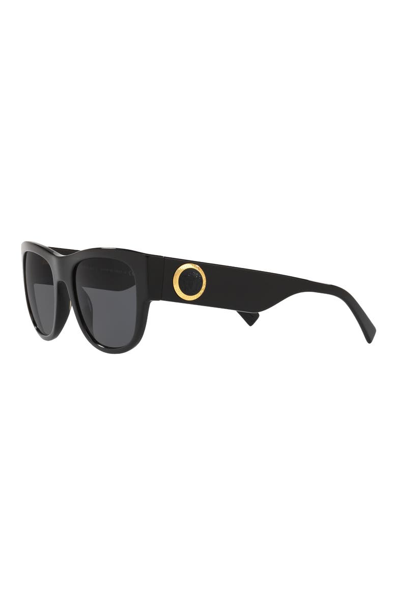 55mm Square Sunglasses, Alternate, color, BLACK
