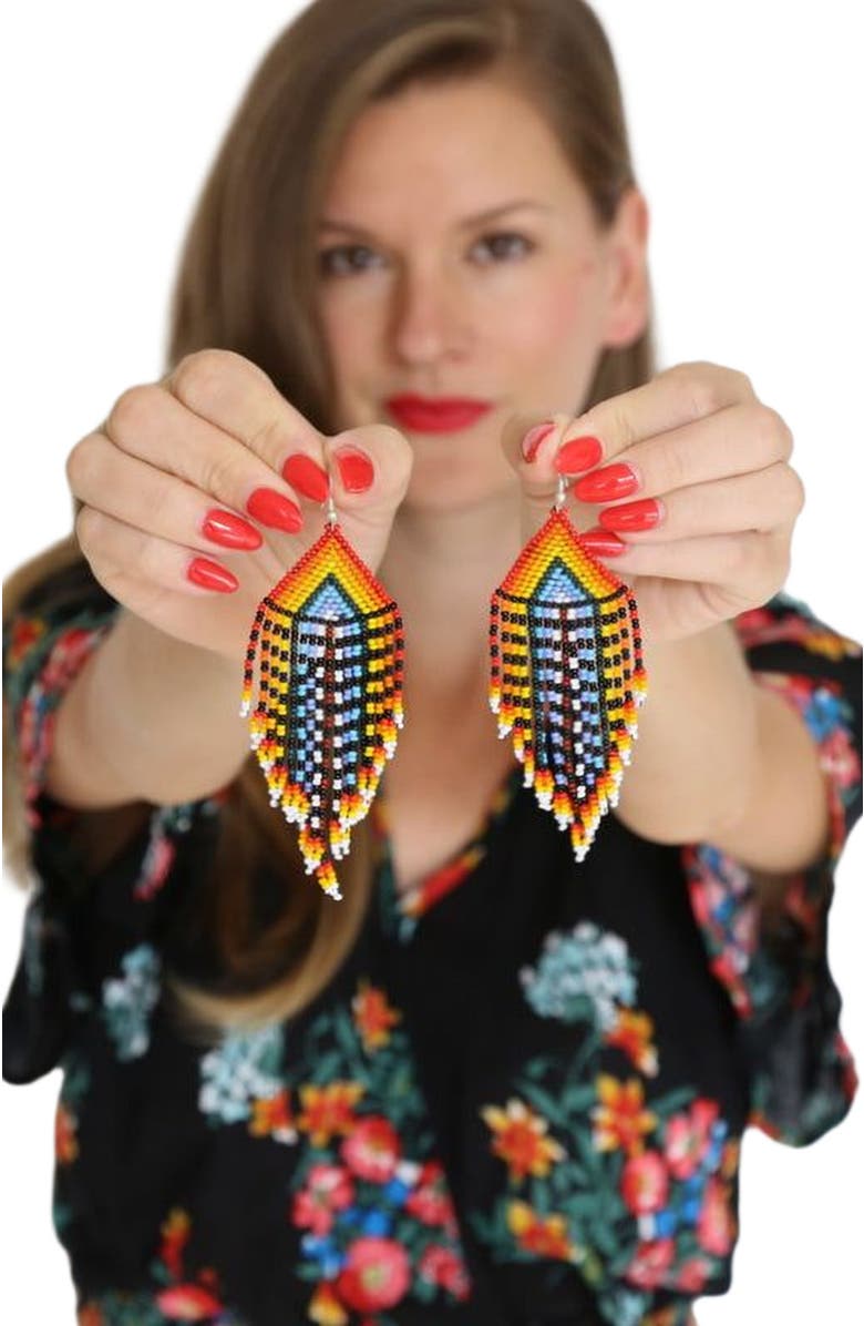 Fosterie Chameleon Earring, Alternate, color, Red