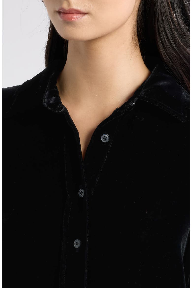 The Velvet Charles Shirt, Alternate, color, BLACK