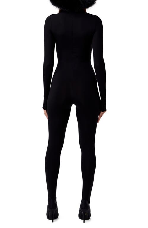 Naked Wardrobe Long Sleeve Closed Toe Jumpsuit In Black