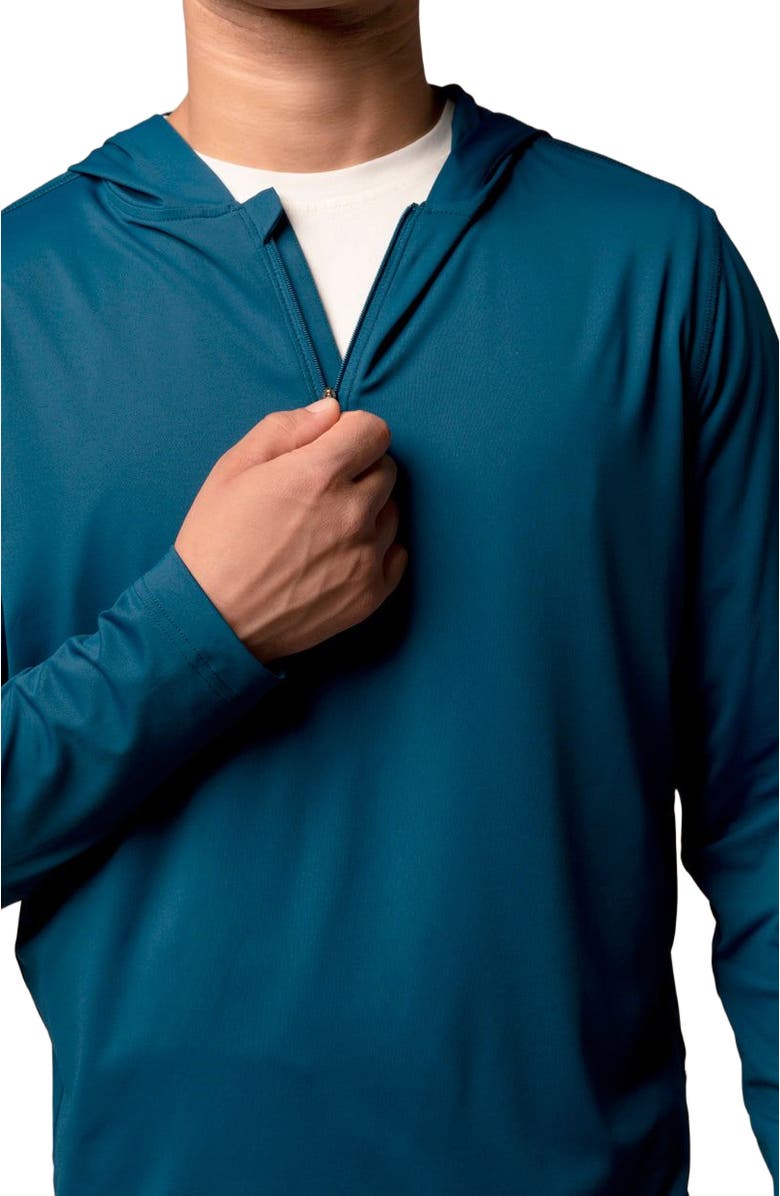 ASHWORTH GOLF Moonlight Beach Hoodie, Alternate, color, Poseidon