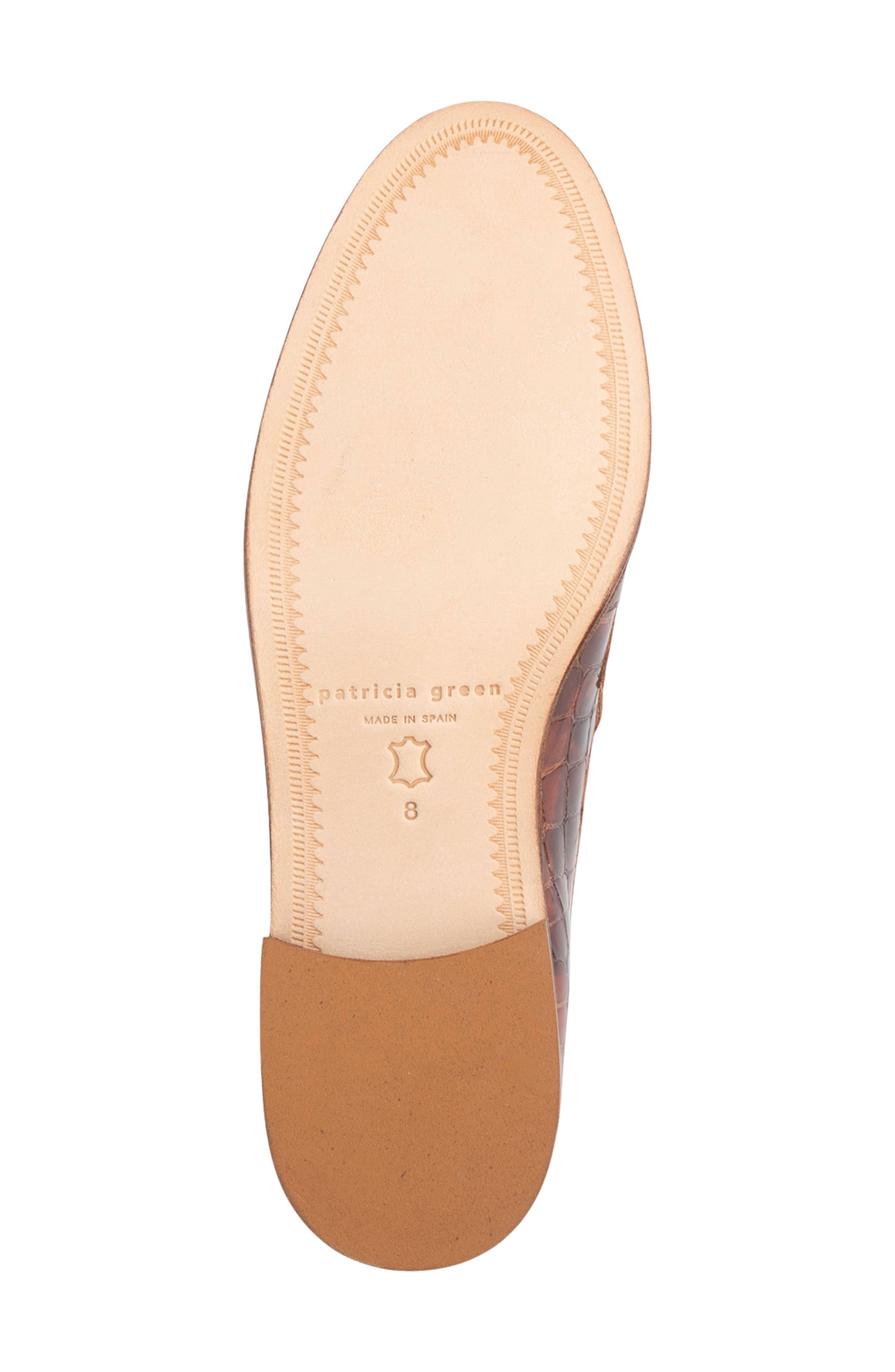 Vince Croc Embossed Penny Loafer, Alternate, color, COGNAC PATENT CROC