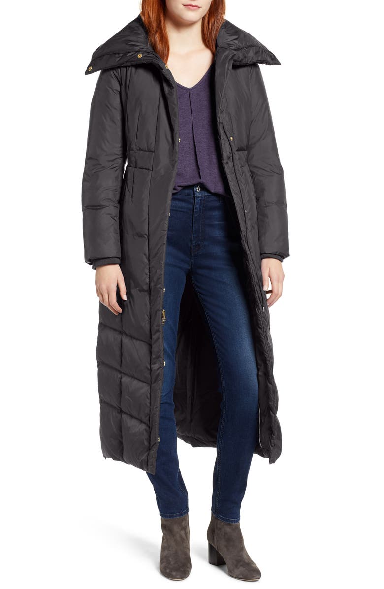 Cole Haan Long Down & Feather Fill Coat, Alternate, color,