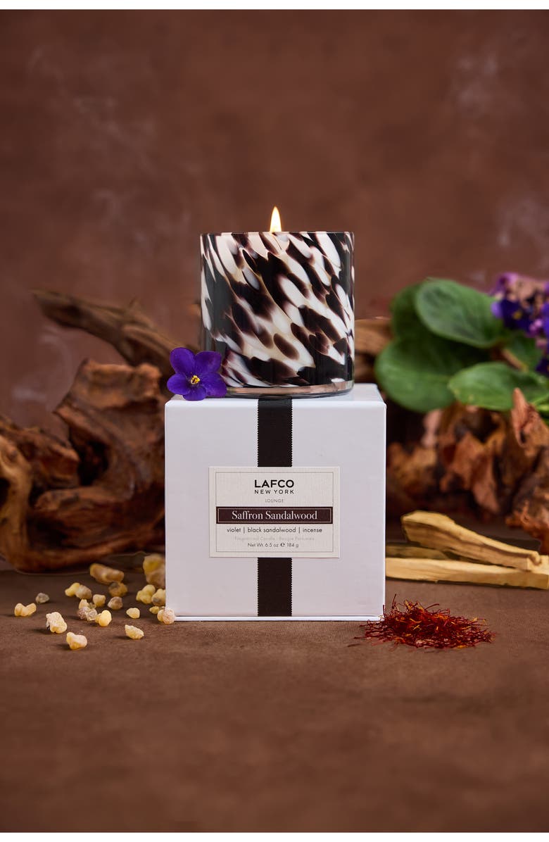 Lafco Saffron Sandalwood Classic Candle, Alternate, color, Black